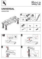 PATAS PARA BAÑERA ACERO ROCA